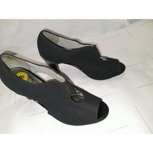 Life stride simply Comfort Heels Black Open Toe Si